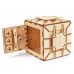 Safe Box Treasure 3d Wooden Model with Door