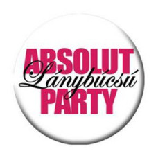 Absolut leánybúcsú party kitűző